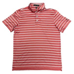 Southern Point Co Boys Red/White Stripe Performance Polo